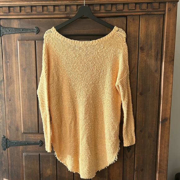 Free People Cross My Heart pale yellow sweater. XS - Picture 5 of 8
